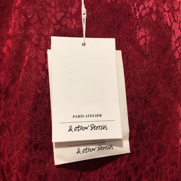 & Other Stories || Jacquard Snake Print Knot-Detail Mini Dress - Picture 12 of 12